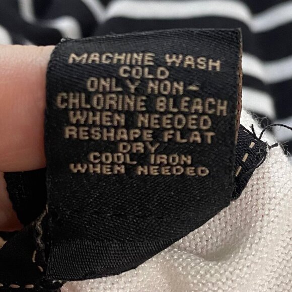 FLAWED Allegra Gold Striped Cold Shoulder Sweater Top, Size XL - Picture 13 of 14